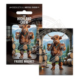 HIGHLAND CREW - Whisky Barrels Fridge Magnet Metal Signs