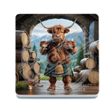HIGHLAND CREW - Whisky Barrels Melamine Coaster Metal Signs