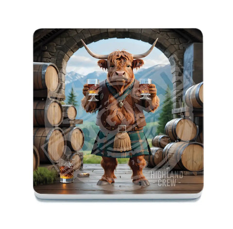 HIGHLAND CREW - Whisky Barrels Fridge Magnet Metal Signs