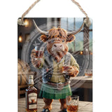 HIGHLAND CREW - Whisky Cheers Dangler Metal Signs
