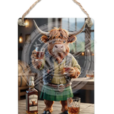 HIGHLAND CREW - Whisky Cheers Dangler Metal Signs