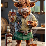 HIGHLAND CREW - Whisky Cheers Fridge Magnet Metal Signs