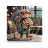 HIGHLAND CREW - Whisky Cheers Melamine Coaster Metal Signs