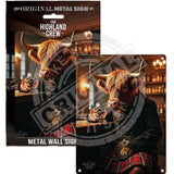 HIGHLAND CREW - Whisky Mini Metal Sign 15cm x 20cm Metal Signs