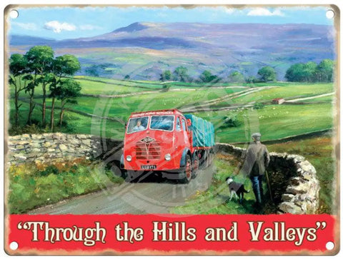 Hills And Valleys Metal Signs