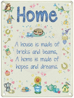 Home Sentiment Metal Signs