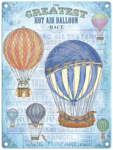 Hot Air Balloon Metal Signs