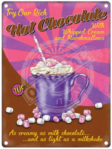 Hot Chocolate Metal Signs