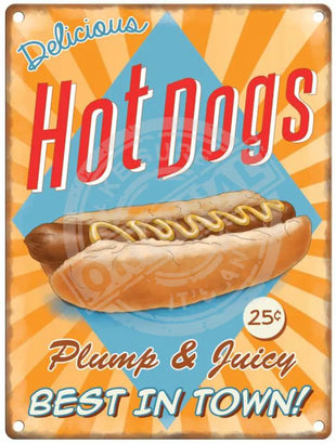 Hot Dogs Metal Signs