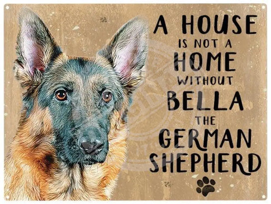 Personalised german. shepherd metal sign