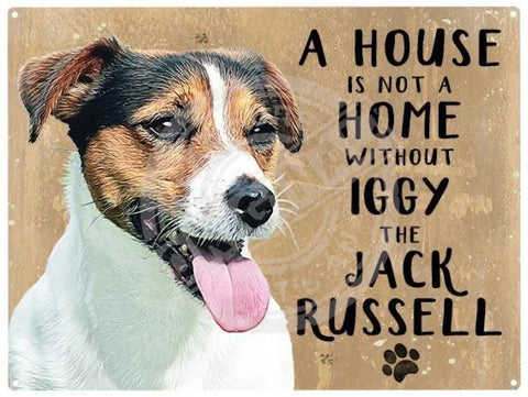 Personalised jack russell metal sign