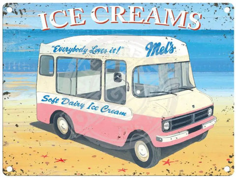 Ice Cream Van - Martin Wiscombe Metal Signs