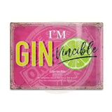 I'm Gin vincible metal fridge magnet