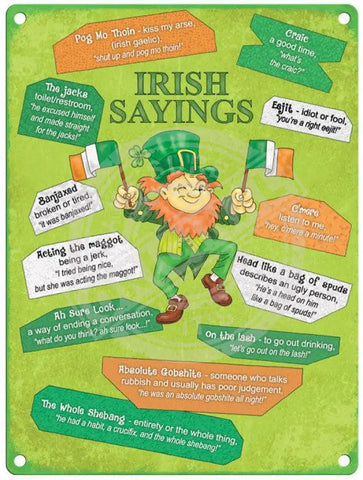 Irish Sayings Metal Signs