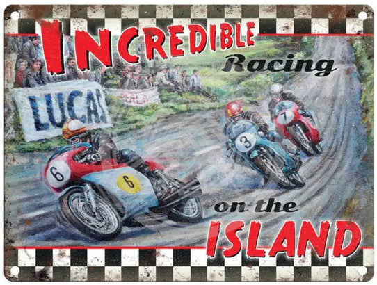 Island Racing Metal Signs