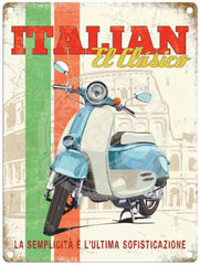 Italian El Clasico Scooter Metal Signs