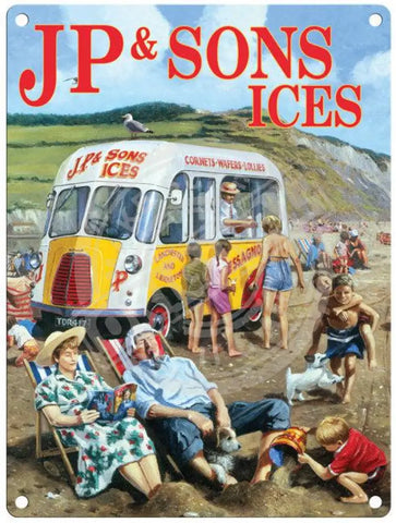 J P & Sons Ices Metal Signs