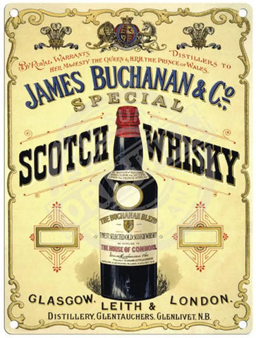 James Buchanan & Co. Scotch Metal Signs