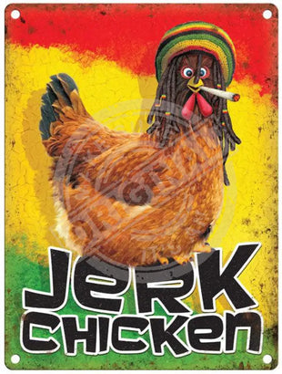 Jerk Chicken Metal Signs