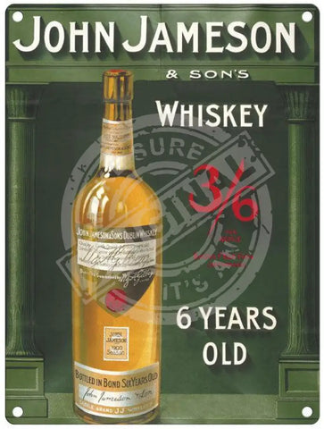 John Jameson Whiskey Metal Signs