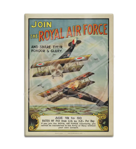 Join The Royal Air Force Fridge Magnet Metal Signs