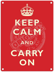Keep Calm & Carry On Metal Signs