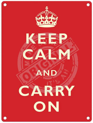 Keep Calm & Carry On Metal Signs