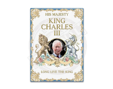 King Charles the third long live the king  fridge magnet