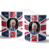 King Charles the third Union Jack flag mug