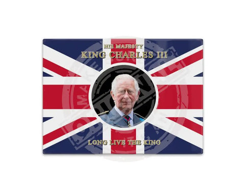 King Charles the third Union Jack flag metal sign