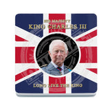 King Charles the third Union Jack flag coaster