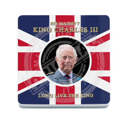 King Charles the third Union Jack flag metal sign