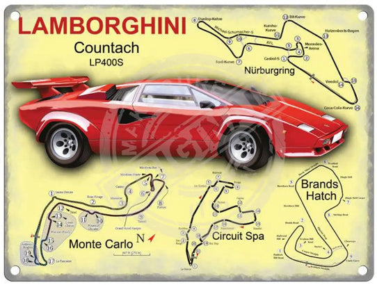 Lamborghini Metal Signs