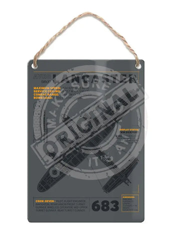 Lancaster Bomber -technical fridge magnet