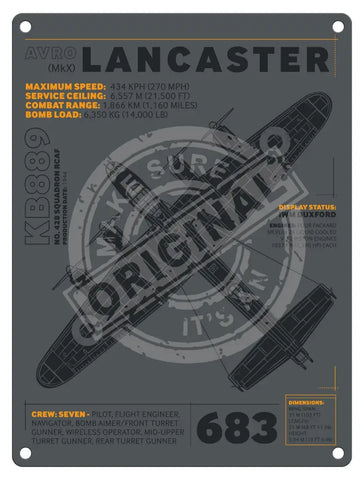 Lancaster Bomber -technical fridge magnet