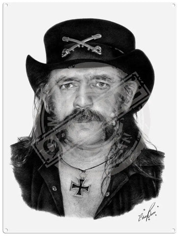 Semi from Motorhead illustration by Chris Burns metal sign