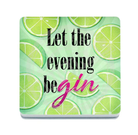 Let the evening be gin metal fridge magnet