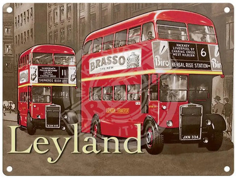 Leyland Buses Metal Signs