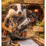 LIFE AFTER HUMANS - Badger Home Sweet Home Mini Metal Sign 15cm x 20cm Metal Signs