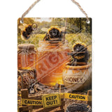 LIFE AFTER HUMANS - Bees Honey Dangler Metal Signs