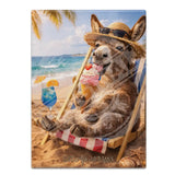 LIFE AFTER HUMANS - Donkey Fridge Magnet Metal Signs