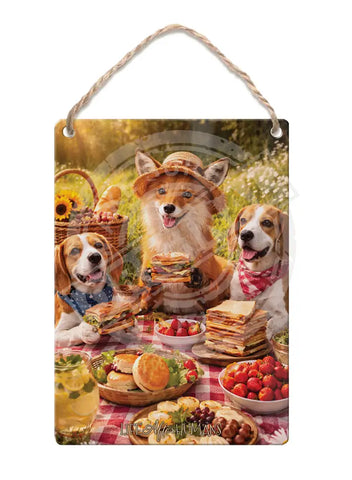 LIFE AFTER HUMANS - Fox Beagles Fridge Magnet Metal Signs