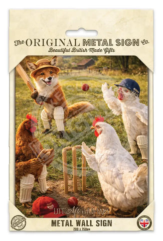 LIFE AFTER HUMANS - Fox Chickens Fridge Magnet Metal Signs