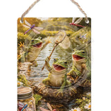 LIFE AFTER HUMANS - Frogs Dragonflies Dangler Metal Signs