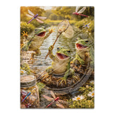 LIFE AFTER HUMANS - Frogs Dragonflies Fridge Magnet Metal Signs