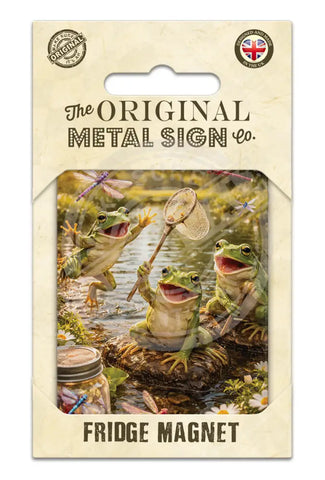LIFE AFTER HUMANS - Frogs Dragonflies Fridge Magnet Metal Signs