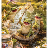 LIFE AFTER HUMANS - Frogs Dragonflies Mini Metal Sign 15cm x 20cm Metal Signs