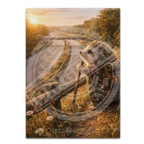 LIFE AFTER HUMANS - Hedgehog Motorway Fridge Magnet Metal Signs