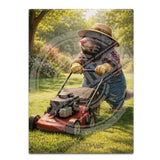LIFE AFTER HUMANS - Mole Mowing Fridge Magnet Metal Signs