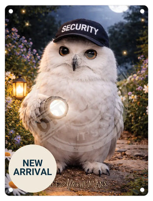 LIFE AFTER HUMANS - Night Owl Mini Metal Sign 15cm x 20cm Metal Signs